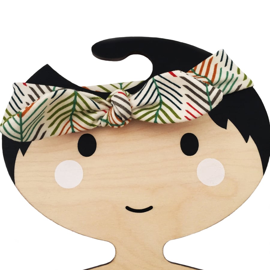 Baby Knotted Headband in ORGANIC SERENGETI ARROWS - Eco Baby Gift Idea 
