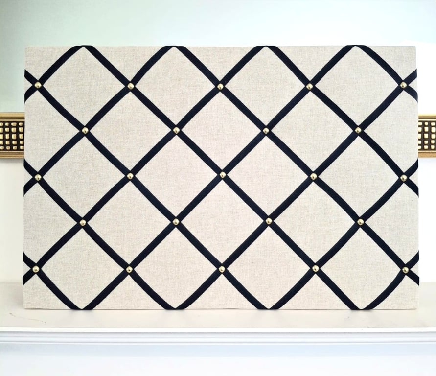 Notice board - Natural background and Navy Blue