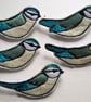 Embroidered Bluetit Brooch - Image 1