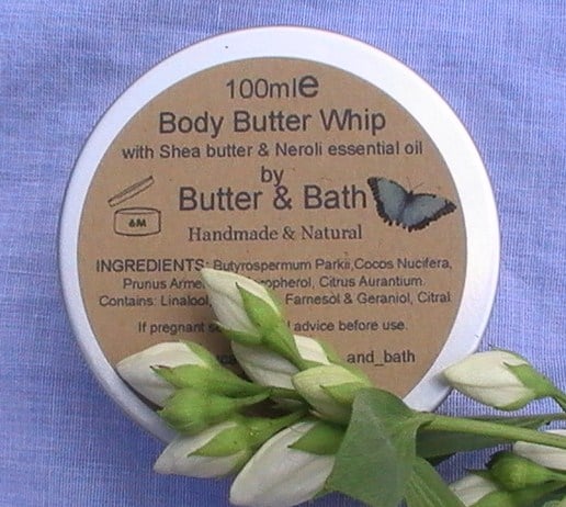 Body Butter Whip with Pure Neroli (Orange Blossom), Natural Body Lotion 100ml 