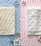 Knitting Pattern - King Cole DK Pattern 3506 - Baby Blankets   - Image 1