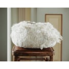 Large Natural Wool Felted Bowl Sustainable & Handmade