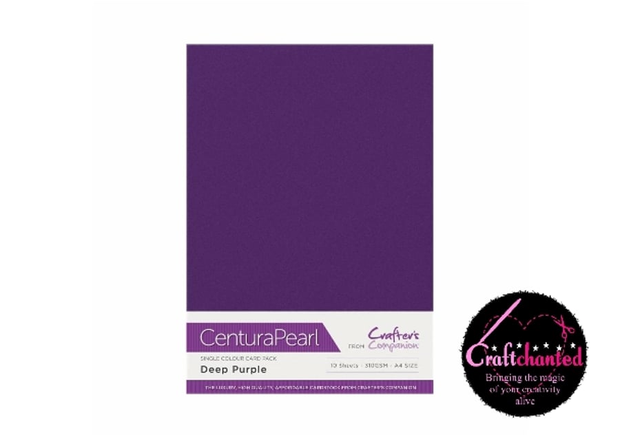 Crafter's Companion Centura Pearl - Single Colour - 10 Sheet Pack - Deep Purple