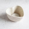 Heart porcelain tea light holder white