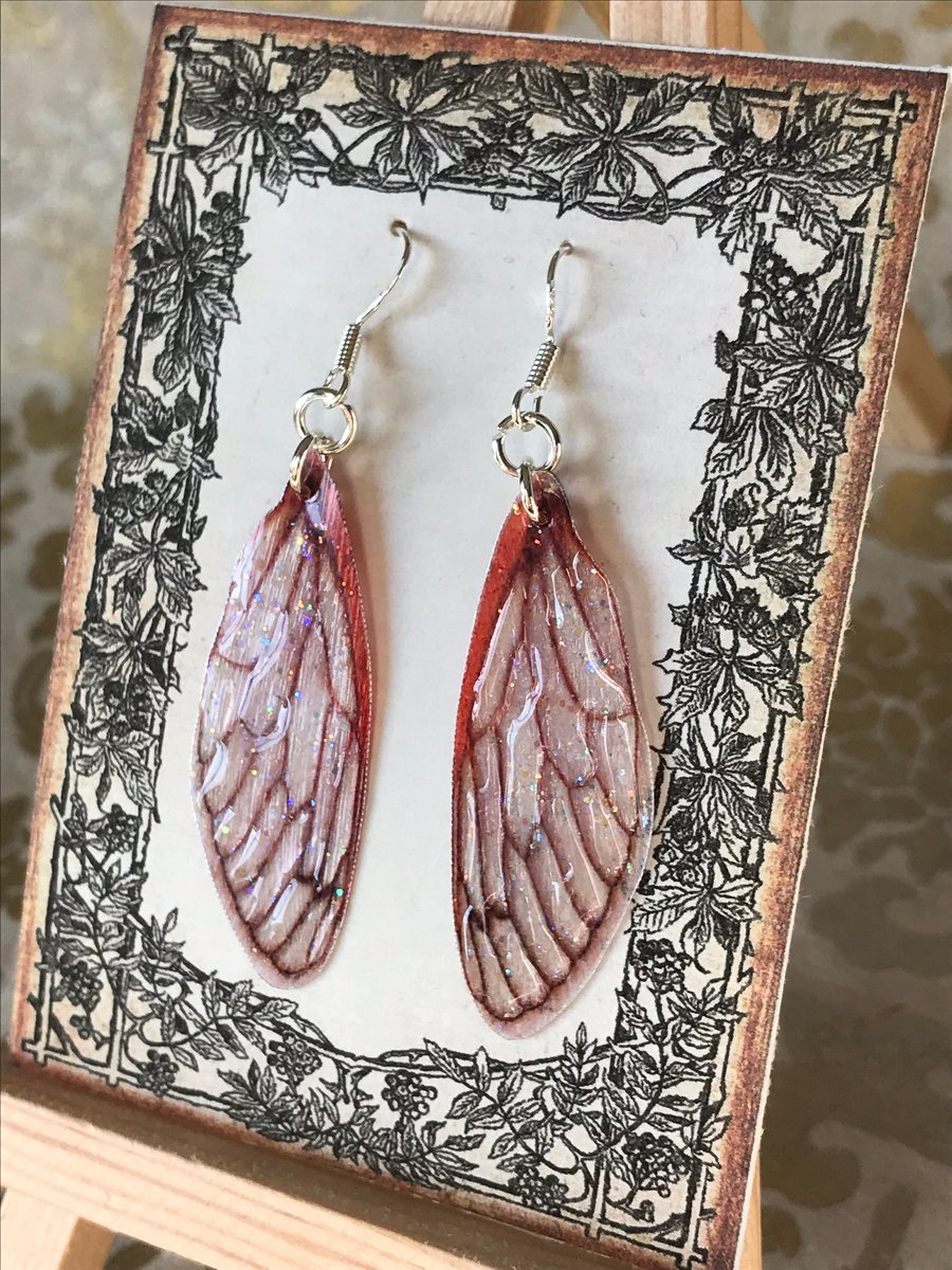 Woodland Fairy Wing Sterling Silver Earrings