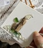 Seaglass seagull picture on an easel . Flock on the Dock  - Image 4