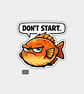 Funny Snarky Vinyl Sticker For Adults - Grumpy Fish