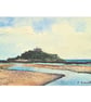 Original ACEO Miniature Watercolour Painting St Michaels Mount Marazion Cornwall - Image 2
