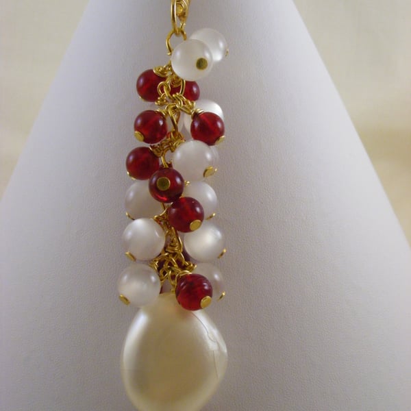 Seconds Sunday Red and Cream Bag Charm