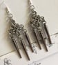 Stainless Steel Byzantine Spike Chandelier Chainmaille Earrings Gothic