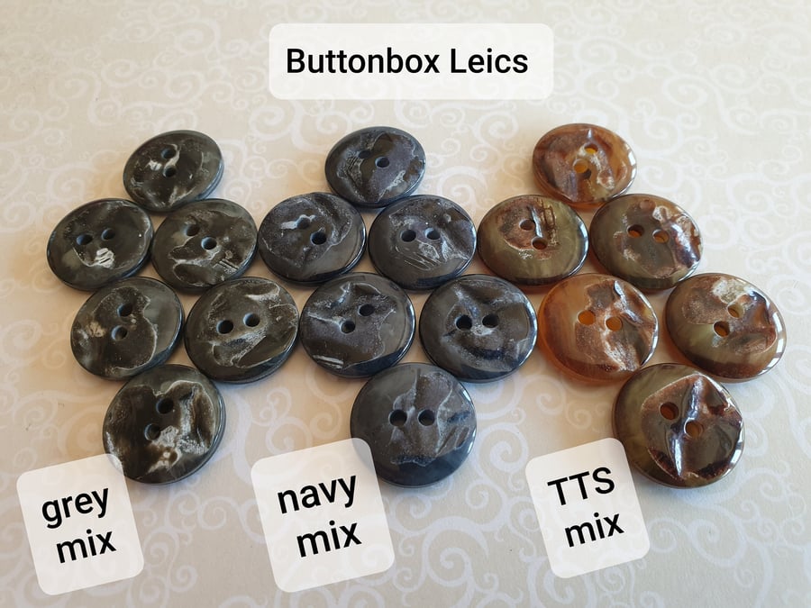 15mm 18mm 21mm & 23mm Suit Jacket buttons (Matching) Navy