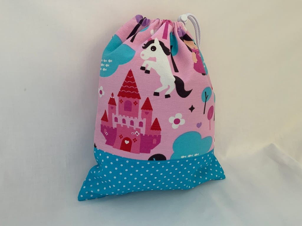 Drawstring Unicorn Wash Bag, Toiletry Bag, Waterproof lining, Kids Wash bag