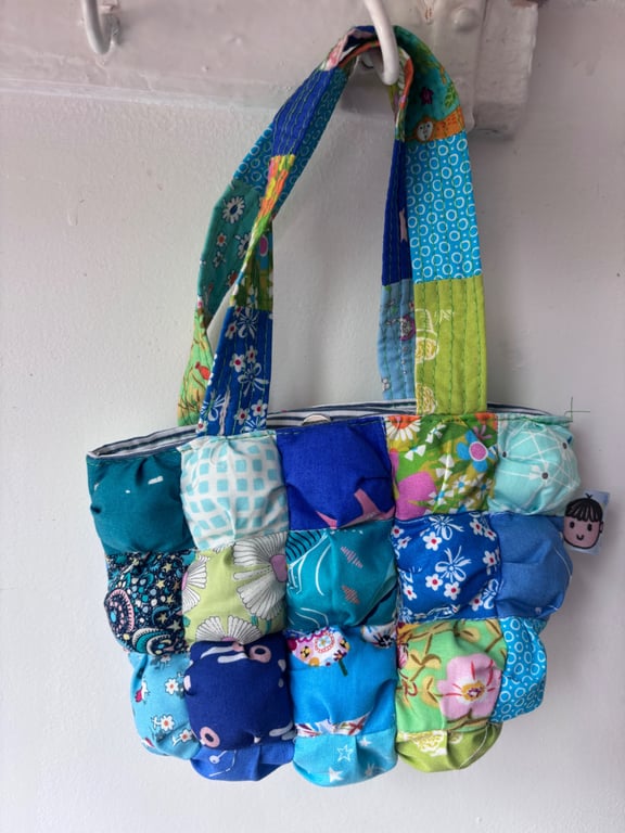 Summer seconds - cute little puff square bag. Fully lined