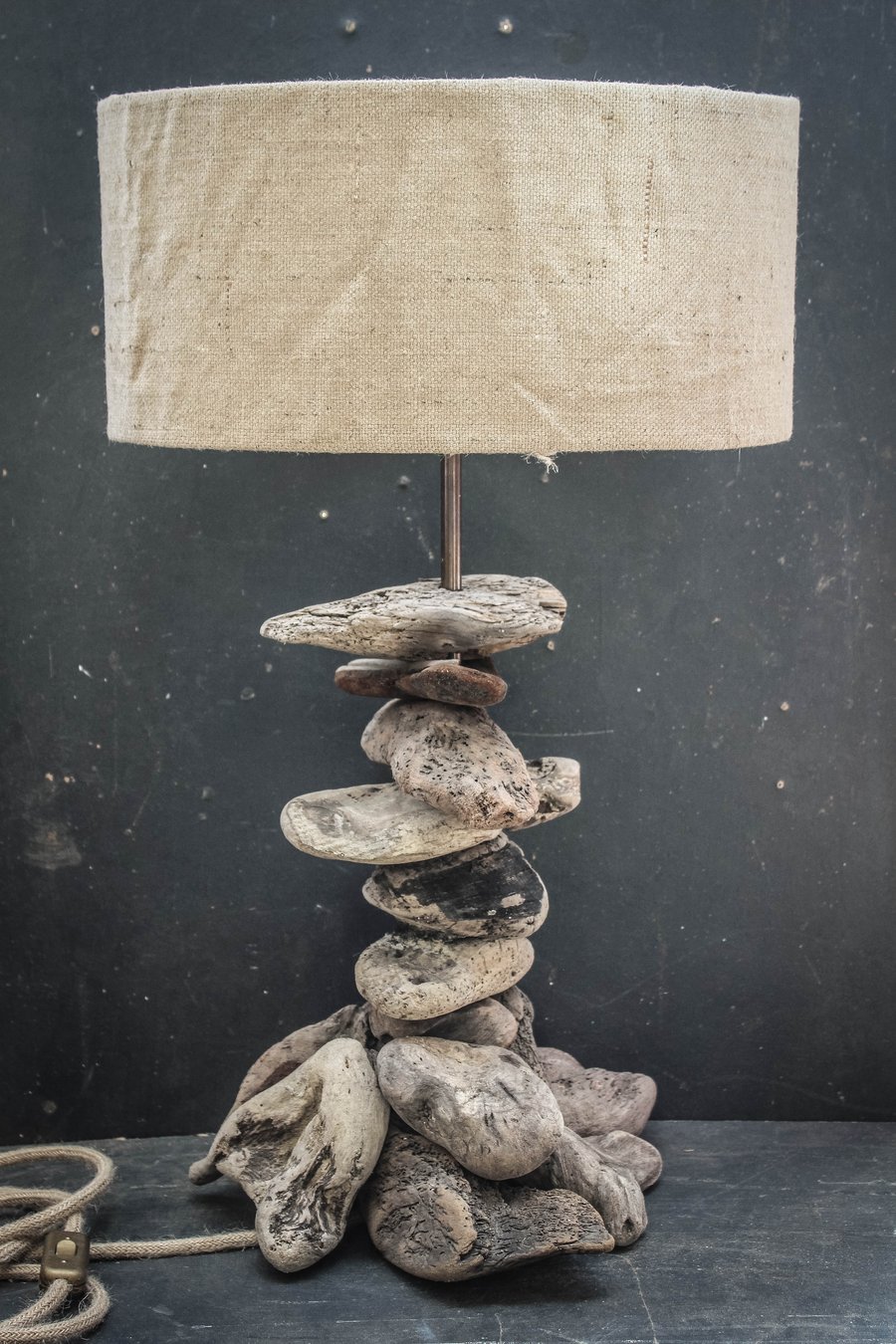  Driftwood Table Lamp,Rustic Driftwood Lamp,Drift Wood Table Lamp, with shade