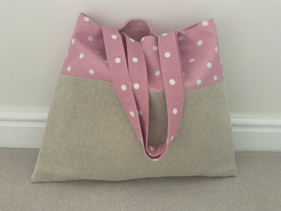 Seconds Sunday, Fabric Tote Bag, Handbag, Day Bag, Book Bag, Linen