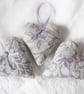 SET OF 3 WILLIAM MORRIS LAVENDER BAGS - HEART SHAPED  - Image 1