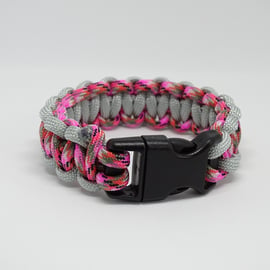 Pink & Grey Paracord Bracelet 