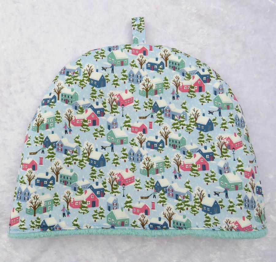   Tea cosy, to fit a 3 cup teapot, Christmas, made from Liberty cotton