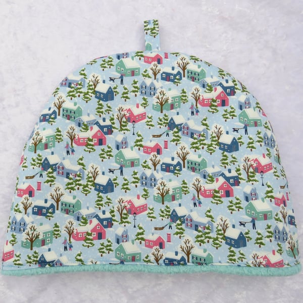   Tea cosy, to fit a 3 cup teapot, Christmas, made from Liberty cotton
