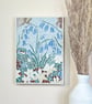 Mosaic Floral Art :  Bluebell Wood Mosaic Wall Plaque  - Image 5