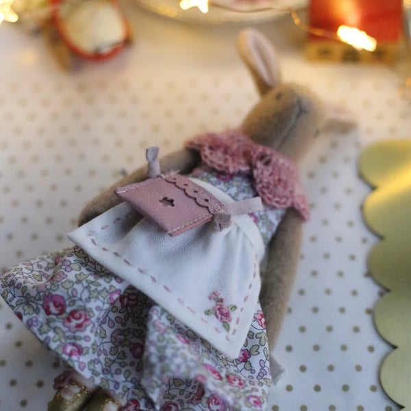 Tiny Heirloom Liberty Bunny- Eloise