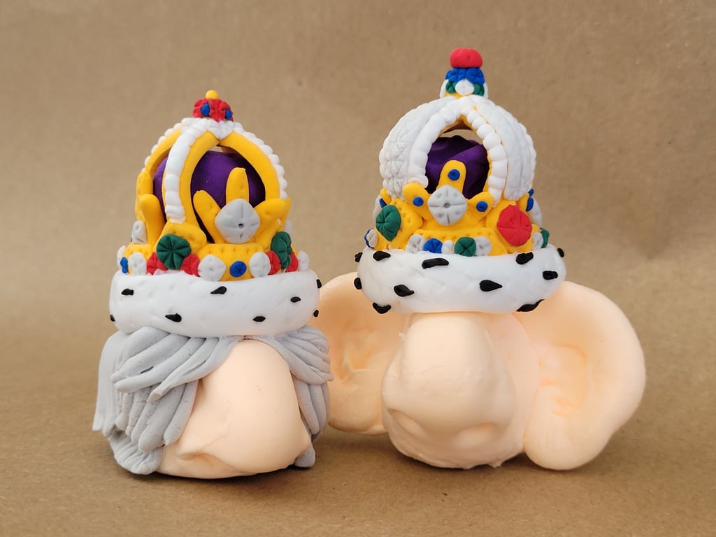 The Royal couple - fun characterisation of Charles and Camilla