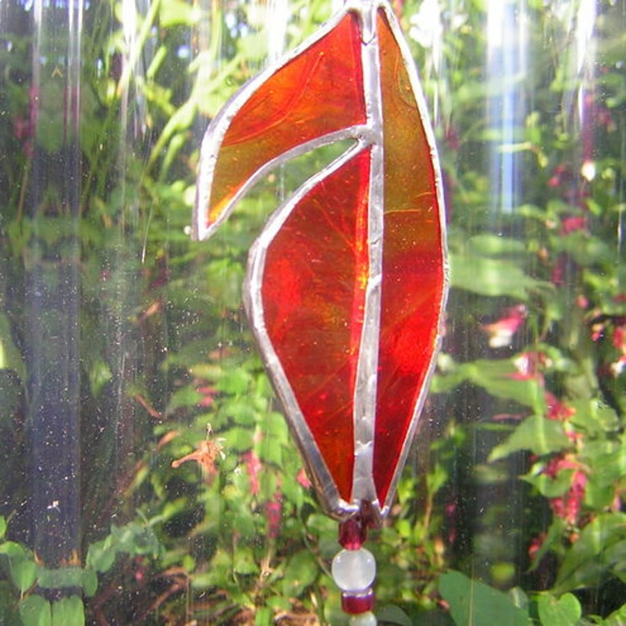 Stained Glass Autumn Leaves