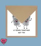 Tin anniversary card, happy tenth anniversary card with 2 tins - Image 8