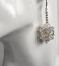 Sterling Silver Rose Quartz Chainmaille Earrings - Image 6