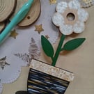 Hand painted Wooden flowers 
