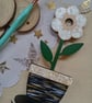 Hand painted Wooden flowers  - Image 1