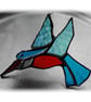 SOLD Kingfisher Suncatcher Stained Glass British Bird Handmade - Image 2