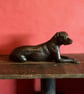 Foundry Bronze Lying Mixed Breed Rescue Dog Statue Small Bronze Metal Sculpture  - Image 9