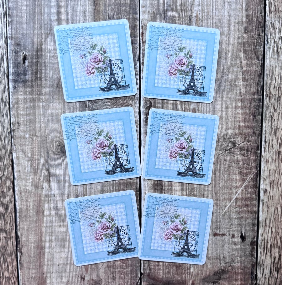 Handmade ephemera card topper's vintage inspired