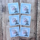 Handmade ephemera card topper's vintage inspired