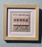 Little Red Hearts Sampler small hand-stitched framed textile, a gift of love - Image 2