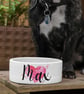 Personalised Pet Bowls Pink or Blue Heart Shape Colour Small and Large  - Image 4