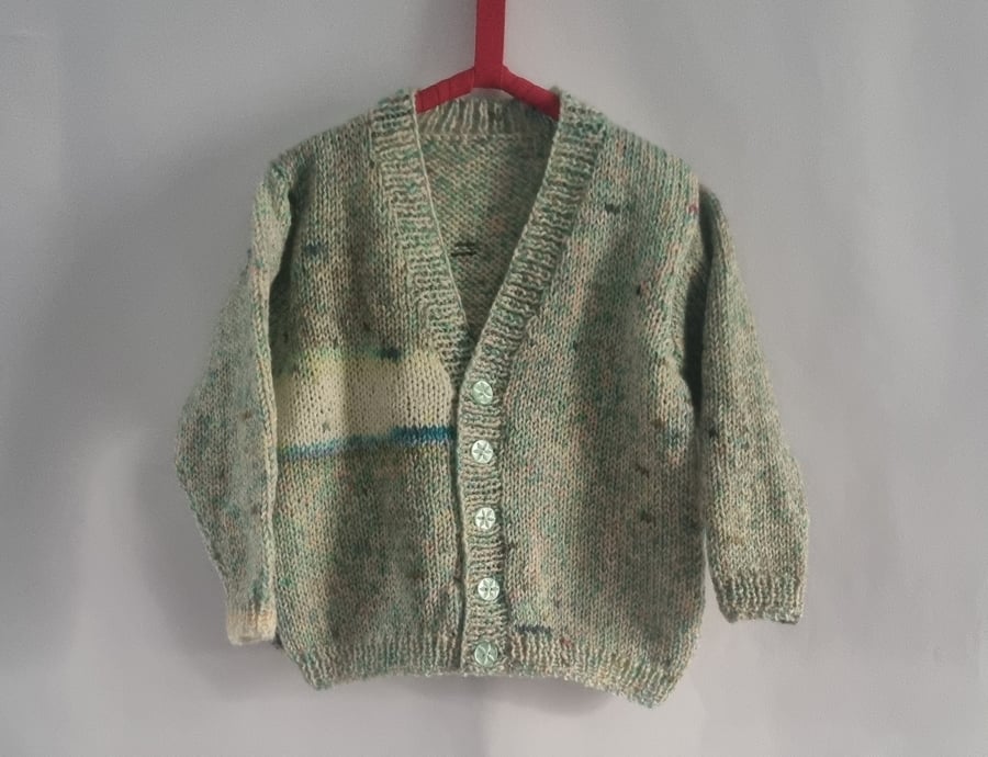 12 to 18 months knitted cardigan, gender neutral, 