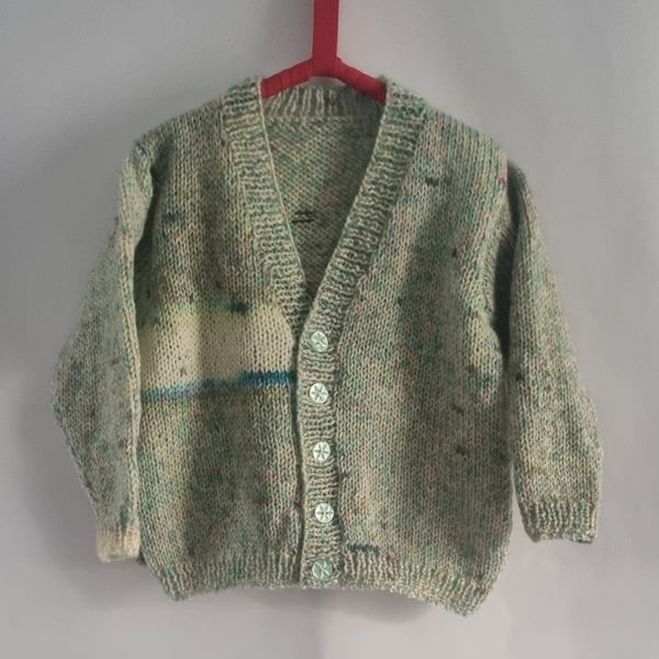 12 to 18 months knitted cardigan, gender neutral, 