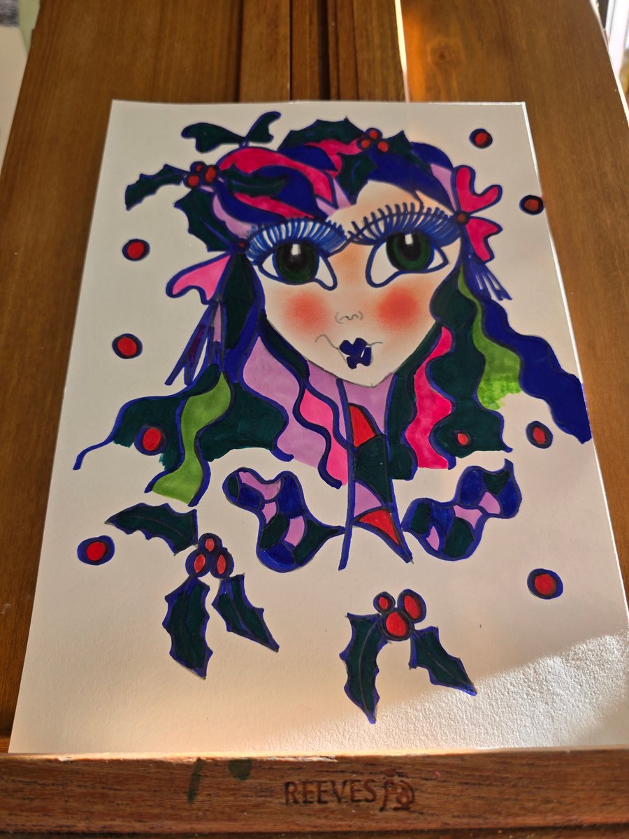 Christmas Fairy Drawing 