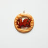 Wooden Welsh Dragon Pendant Necklace