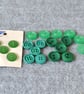 DESTASH: Vintage Green Plastic Buttons – Mixed Lot
