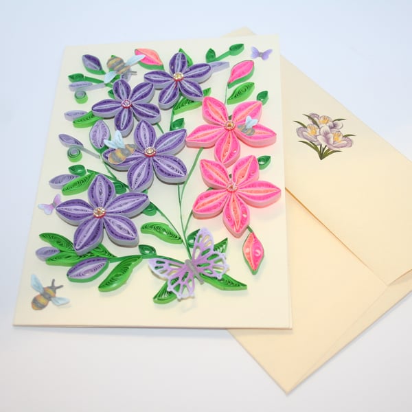 Blossoms Quilled Card A6