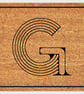 G Letter Door Mat - Monogram Letter G Welcome Mat - 3 Sizes
