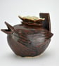 Ceramic wren teapot, pourer - Image 1