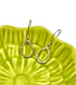Sterling Silver Hammered Teardrop Dangle Hook Wire Drop Earrings - Image 3