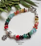 Artisan Stone Chakra Nugget & Baroque Freshwater Culture Pearl Bracelet  - Image 4