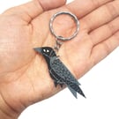 Raven Keyring - Handpainted - Bag Charm