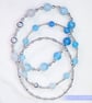 Bracelet with crackle glass beads and sterling silver beads  - Image 6