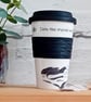 Swimmer Travel Mug - Reusable coffee cup, wild swimming, cold water swimmer, sea - Image 9